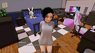 Cute big-titted character in Harem Hotel 419 rocks a sexy outfit. She’s unstoppable in that wild hotel scene.