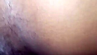 Ebony Brunette Spreading Tight Pussy In Bedroom With Big Ass And Curly Hair