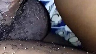 Ebony Brunette Spreading Tight Pussy In Bedroom With Big Ass And Curly Hair