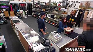 pawnee babe kitty catherine fucked in the back office