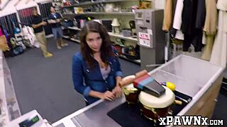 pawnee babe kitty catherine fucked in the back office