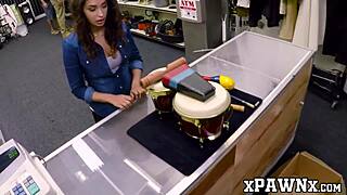 pawnee babe kitty catherine fucked in the back office