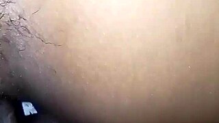 Ebony Brunette Spreading Tight Pussy In Bedroom With Big Ass And Curly Hair