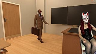 Yo, sexy college student naked in wild classroom