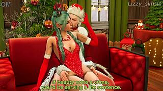 Tav Dominates Astarion in 3D Sims 4 Christmas Eve Ride Animation