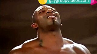 Interracial stripper gay sex orgy with clothes ripped and rough fucking