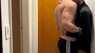young guys fucking with big cocks caught on building camera