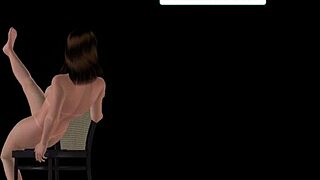 i love this animated 3d girl striking sexy poses in various positions.