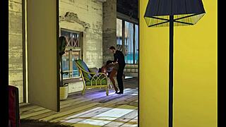 spotted sneaking for a quick romp at bff's wedding