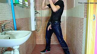 Gay jeans shower fetish dick 2 😏