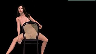 i love this animated 3d girl striking sexy poses in various positions.