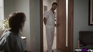 bobbi yanks down the orderly’s pants and kneels for a hard blowjob