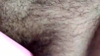 She’s touching herself while waiting for her boyfriend to show up. It’s a solo hairy session.