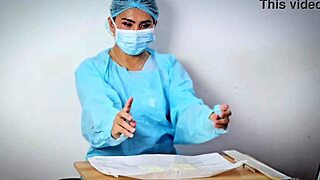 just checking out medical glove fetish asmr with dominafire.