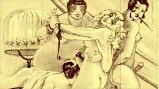 Vintage Erotic Illustration Screams Raw Interracial Heat!