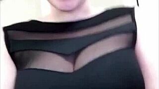 Goth woman with big tits endures humiliation using dildo in domination compilation