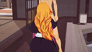 Rangiku Matsumoto gets fucked, her huge tits bouncing.
