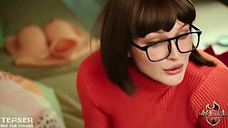 Velma And Scooby Solve Case 69 With Brunette Blowjob And Dildo Play. Muff Diving Leads To Wild Cumshot.