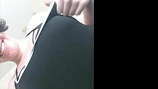 Goth woman with big tits endures humiliation using dildo in domination compilation