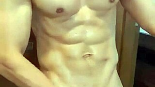 after a steamy gay shower, he bathes in the warmth, leading to an intense cumshot that leaves him breathless