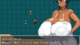 I defeat lord impregnaria and get happy ending with tanned natsuki in hentai game