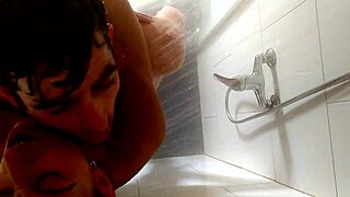 Doggystyle Fucking in the Shower with Cum in Mouth