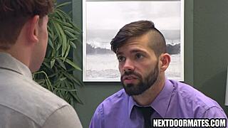 gay office workers argue about promotion & fuck 😏