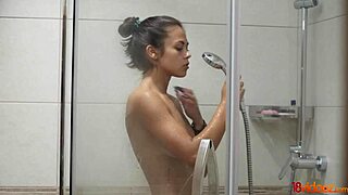 teen olivia cassi loves hard doggystyle in shower