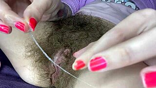 Super Wet Orgasm In Hairy Pussy Closeup!