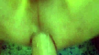 smooth twink rides big dildo solo