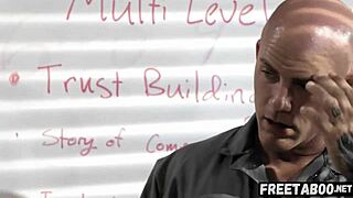 blonde bbw gets caught by janitor, horny tits and ass exposed