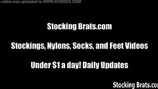 Lesbian sex in stockings feels thrilling