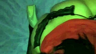 amateur girl gives a sloppy blowjob to her boyfriend in the living room