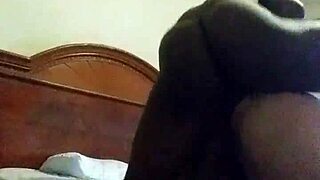 Black shemale pounds Latino with monster cock.