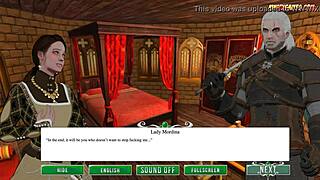 The witch says, 'I want to fuck you hard in this game.'