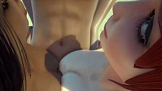 Serena, Maya, and Max in Wild Threesome Action