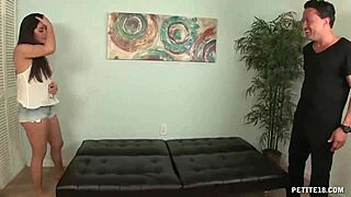 The cute teen next door fucks her neighbor hard.