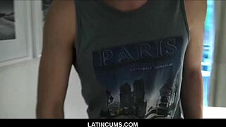 Hot young Latin teen boys in bareback orgy for cash?