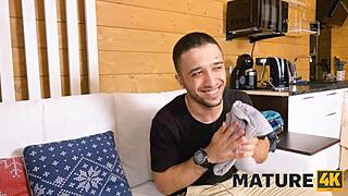 Mature Woman Enjoys Sauna Seduction With Man