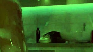 monika fox enjoys foam games in the bathroom with a pink toy