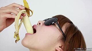 Licking Fetish Women Explore Erotic Bananas in a Sensual Japanese Oral Play. Their Pseudo Blowjob Skills Tease and Tempt with Every Bite.