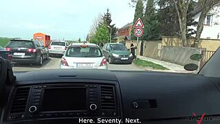 Dirty whore gets smashed in doggystyle and cowgirl positions in the backseat of the van