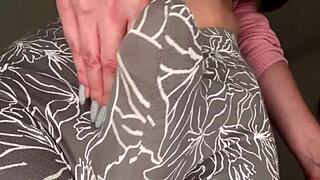 huge cum on stepson's face in office