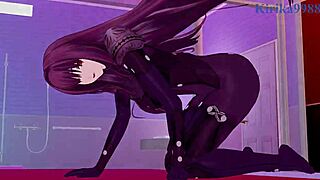 hey, check ushiwakamaru, scathach, and astolfo in wild fate grand order hentai sex!