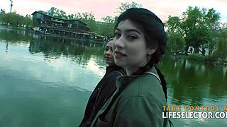 Exciting Pickup of American Tourist Girls with Big Tits!