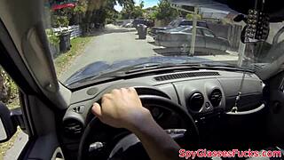 Alluring babe POV banged doggystyle, bent over on spycam?