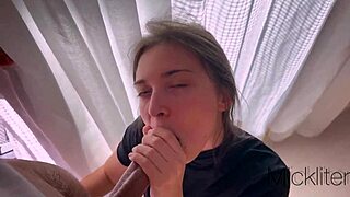 invited the beauty from gym home, gave it in mouth?