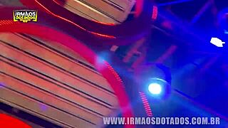 Massive orgy with hung brothers showing off at the sex box