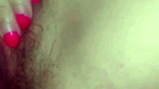 Listen to her moan as I stuff her with a huge dildo