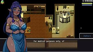 Lost lagoon harem hentai game ep 4: sexy nurse examines male naked for the first time